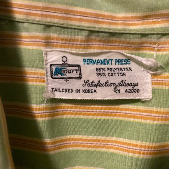 VINTAGE KMART button up striped shirt - Picture 3 of 4